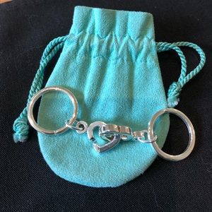 Tiffany & Co sterling silver double key ring